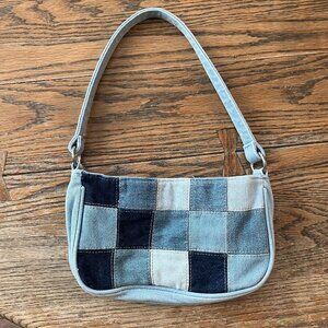 American Eagle Denim Patchwork Shoulder Bag Purse